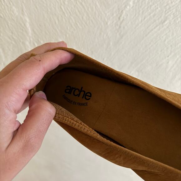 Arche Ballerina Leather Laius Flats Sz 40 / 9 - Picture 5 of 8